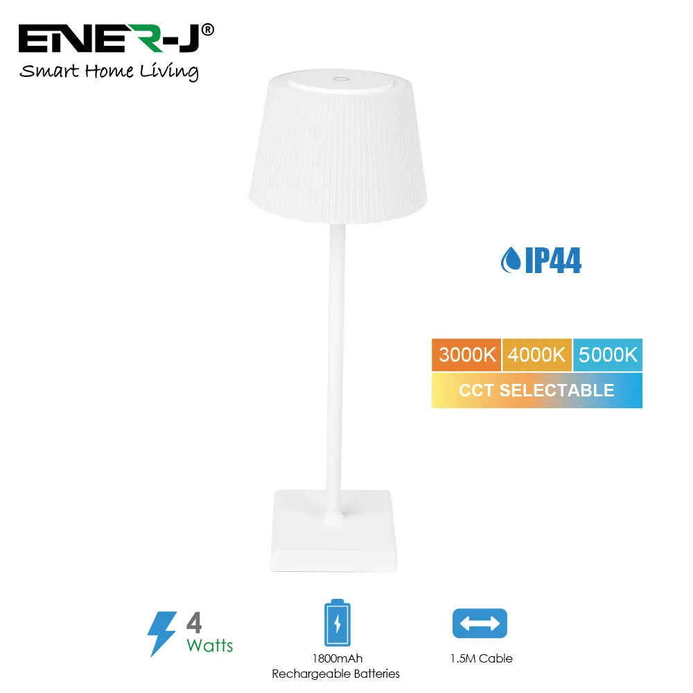 Ener J 4W Wireless LED Table Lamp CCT & Dimming, IP44