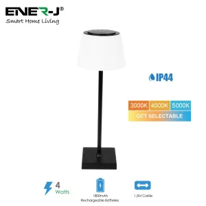 Ener J 4W Wireless LED Table Lamp CCT & Dimming, IP44