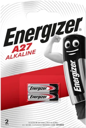Energizer A27 12V Alkaline Batteries 2 Pack