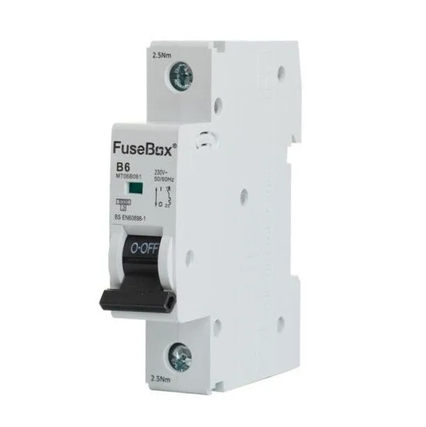 FuseBox MT06B501 B CURVE MCB 6kA 1P 50A