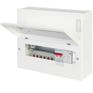 Hager VML108SPDRK 8 Way 100A Metal CU Rnd KO   SPD