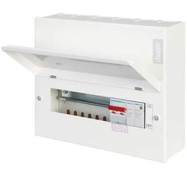 Hager VML108SPDRK 8 Way 100A Metal CU Rnd KO   SPD