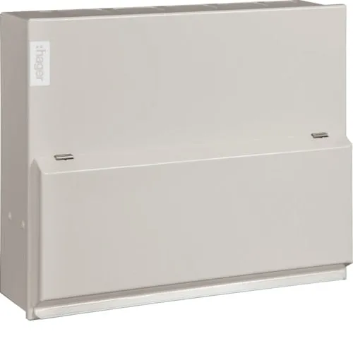 Hager VML108SPDRK 8 Way 100A Metal CU Rnd KO   SPD