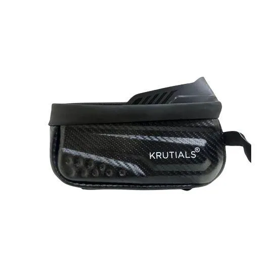 Krutials Top Tube Bag with Mobile Holder (Carbon Black)