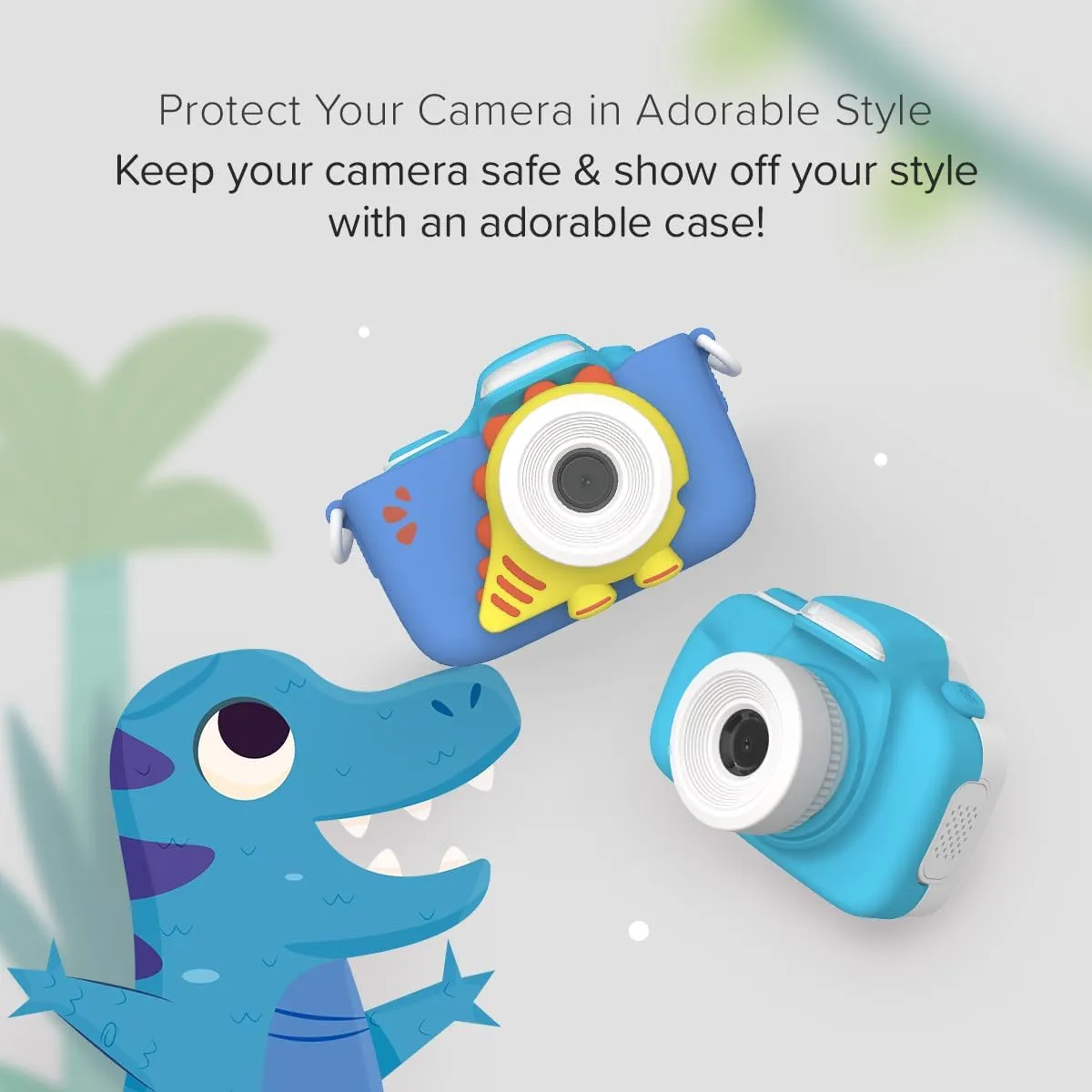 myFirst Digital Camera 3 Blue Rubber Dinosaur Case - 16MP