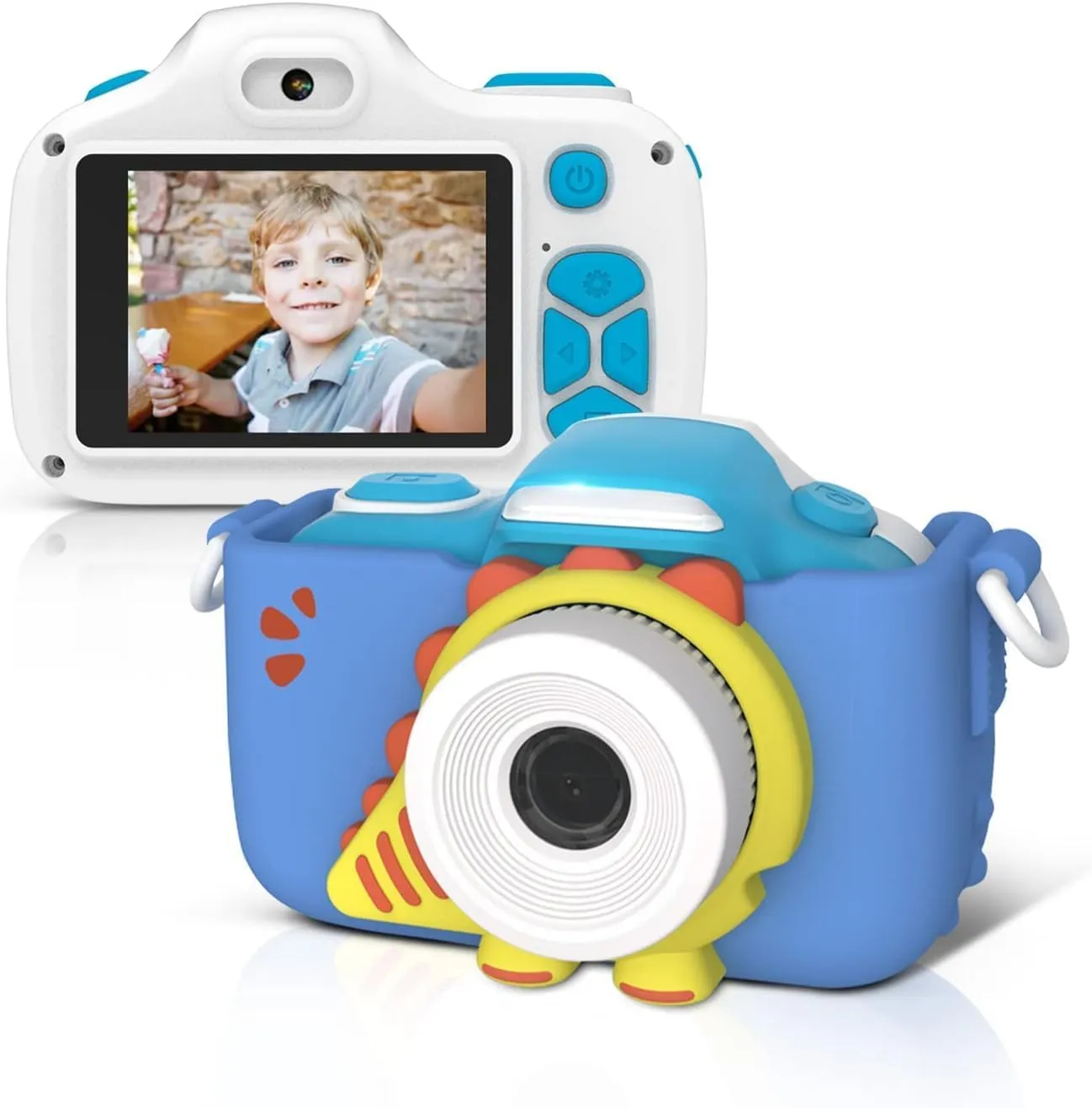 myFirst Digital Camera 3 Blue Rubber Dinosaur Case - 16MP