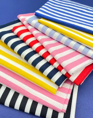 Striped Cotton Poplin Fabric