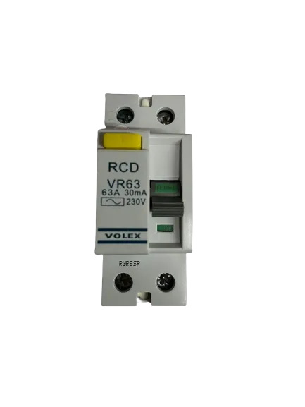 Volex RCD 63 Amp 30mA Double Pole 63A RCCB Protector Trip VR63