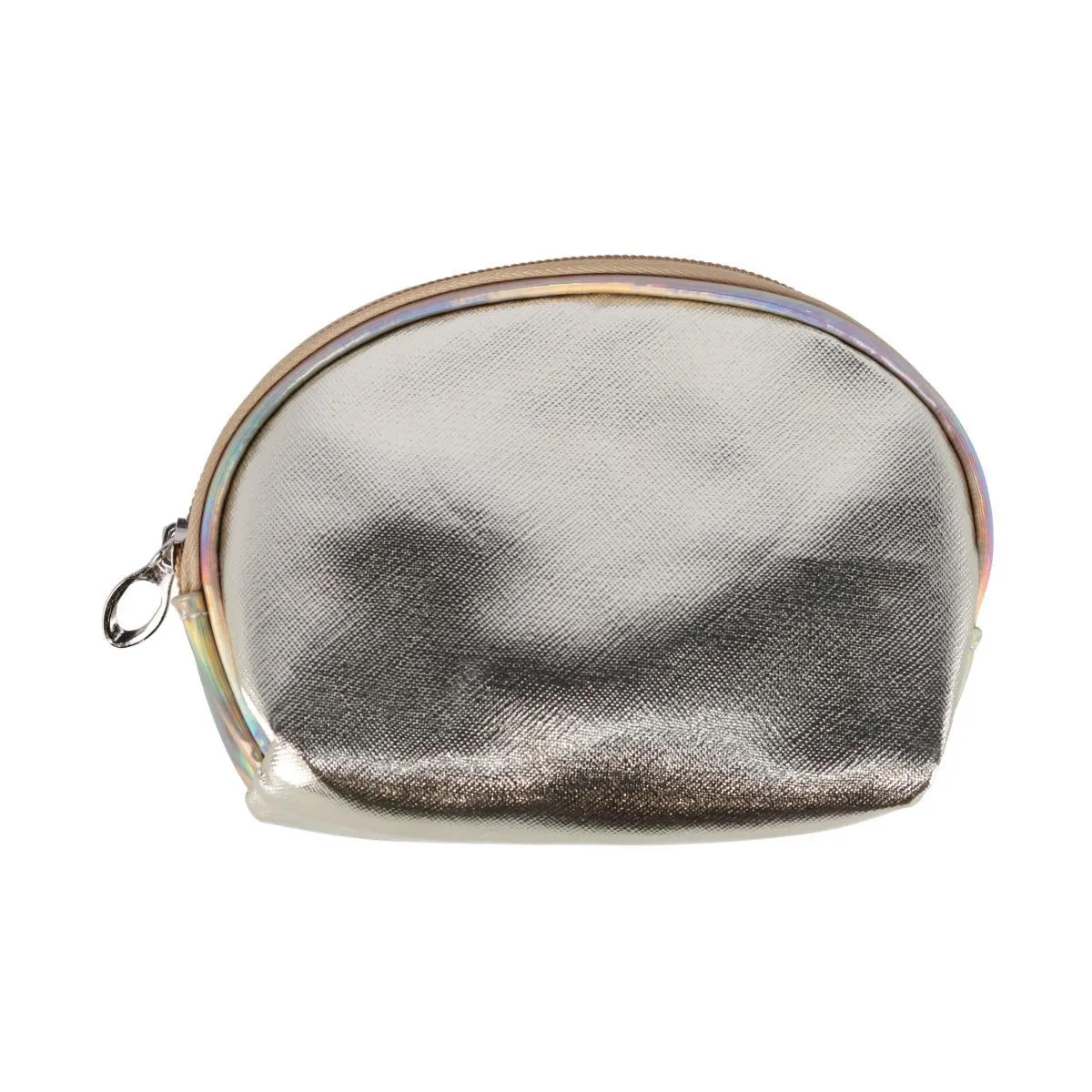 Women's 3 Piece Metallic Heart Cosmetic Bag Set